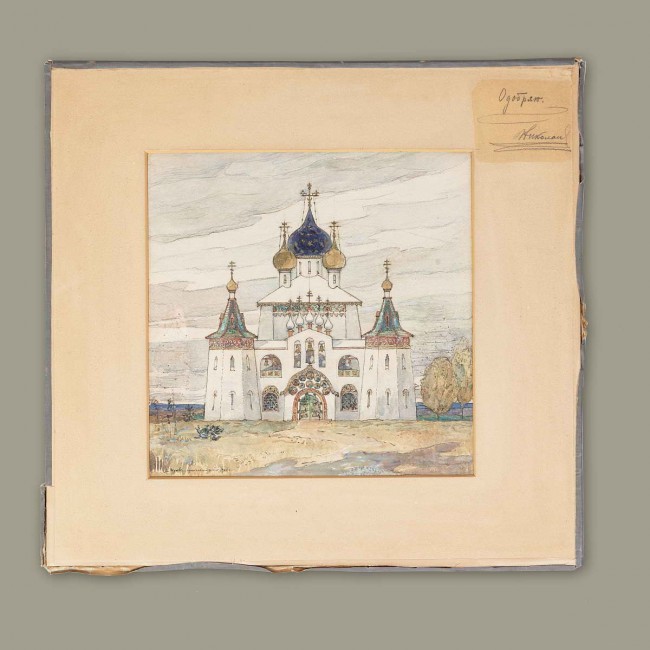 эскиз храма, архитектор Щусев