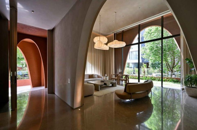 гостиная виллы, Sanjay Puri Architects
