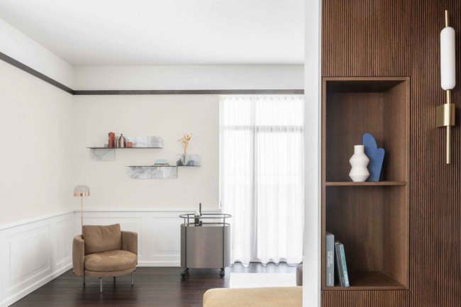 жилая зона в квартире Walnut White