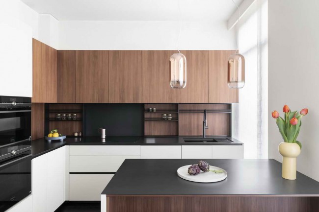 кухня, квартира Walnut White