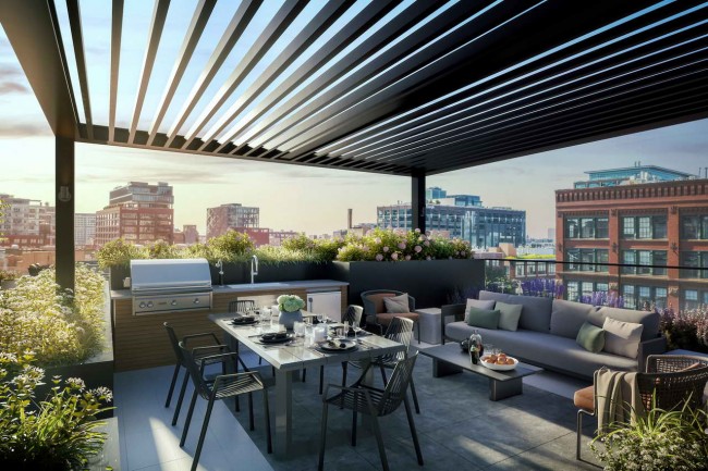 летняя кухня в небоскрёбе The Row Fulton Market