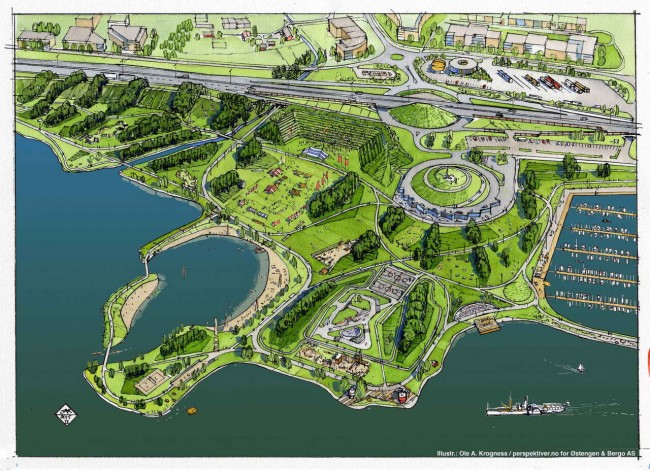 перспектива парка Mjøsparken