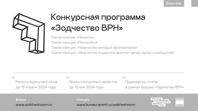 конкурсная программа форума Зодчество ВРН