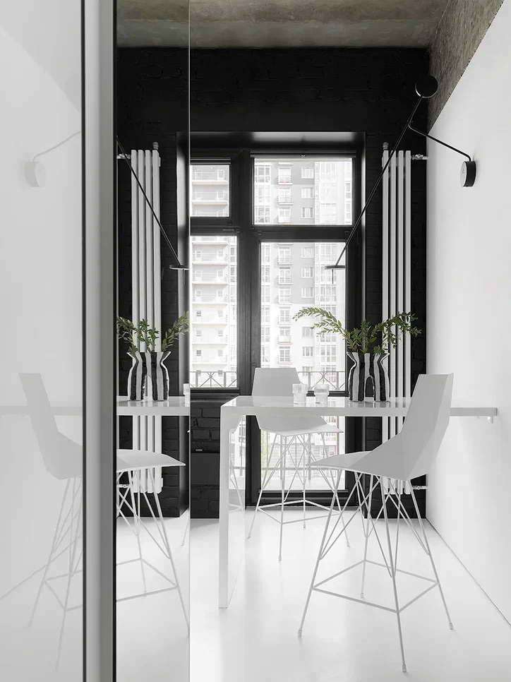 столик в кухне, дизайн интерьера Geometrix Design