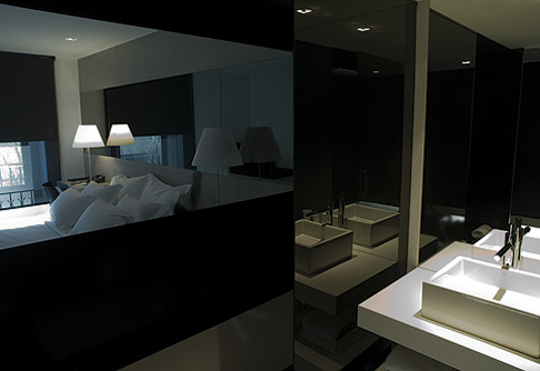 интерьер ванной в гостинице Fontana Park Hotel, Лиссабон, Португалия, дизайн Atelier Nini Andrade Silva. 2 место в номинации.