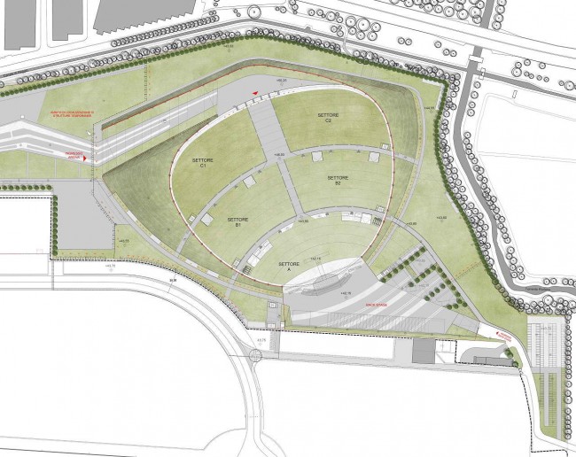 план, Iotti + Pavarani Architetti, RCF Arena