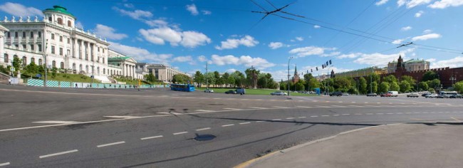 Боровицкая площадь, вид со стороны Волхонки