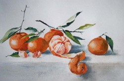 натюрморт с мандаринами