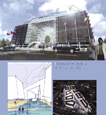 Международное архитектурное бюро «SUAR.T» и Корпорация «Braun & Schlockermann– Arcadis Planungsgesellschaft GmbH/ Браун & Шлокерманн Аркадис Проектное ООО»
Общая площадь комплекса: 394856 кв.м.
Стоимость строительства составляет: 16млрд. 800млн. руб.
Максимальная высота строений: 42м

Краткое описание

Основным градообразующим элементом комплекса предполагается внутренний парк, являющийся и основной пешеходной осью комплекса
Здание администрации в виде арки формирует новую эстетику государственного здания, создавая ощущение открытости, отвечающее современным демократическим тенденциям развития общества.

Конструктивное решения

Подземная часть – Стена в грунте с горизонтальным буронабивным анкированием. Перекрытия - монолитный ж/б. Нижнее перекрытие - гидростойкий бетон. Колонны ж/б – монолитные. 
Каркас зданий – колонны монолитный ж/б, наклонные фасадные стены – фахверковая металлическая конструкция, перекрытия – сборный и частично монолитный ж/б.

