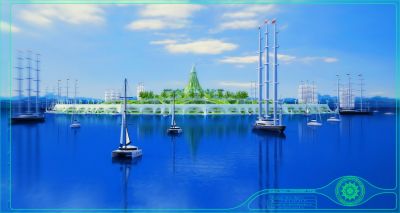 вид на эко-город со стороны моря
Keywords: проект, остров, эко, дизайн, море, вода, футуризм, архитектура, проектирование, плавающий остров, город, будущее, планировка, ландшафт, средовой дизайн