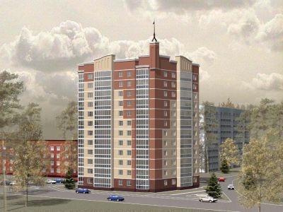 многоэтажный жилой дом
Жилой дом по ул.Софьи Перовской в г. Егорьевске Московской области. Архитекторы: Синий А.Т., Мараева E.Ю. 
