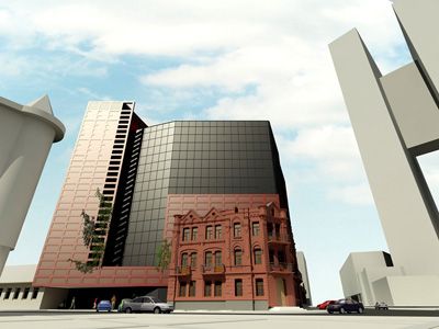 Реконструкция кирпичного здания дореволюционной постройки, многофункциональный комплекс
