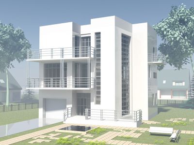 TW-FJ-HOUSE главный фасад
ГЛАВНЫЙ ФАСАД. домик отличает обилие внутри открытого пространства. V-образная в плане лестница

